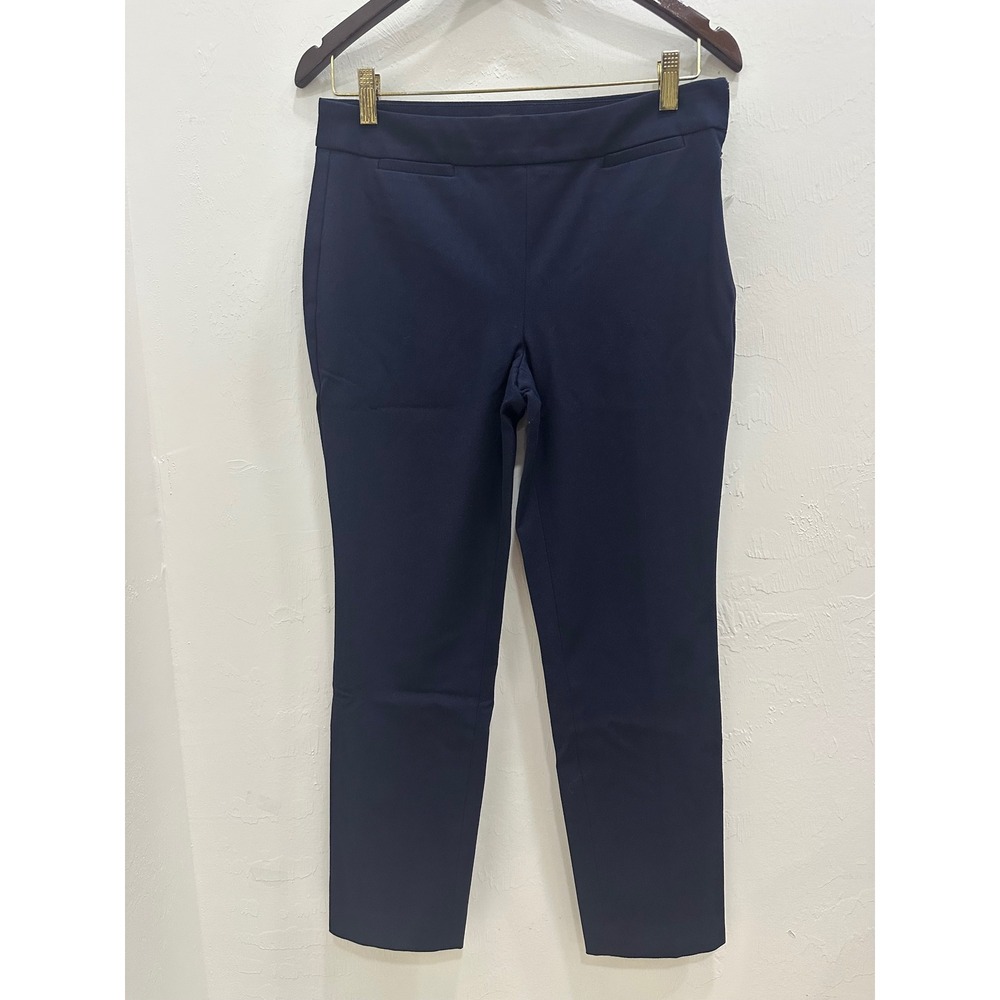 Talbots Refined Bi-Stretch Pants Petite 4P Indigo Blue Side Zip Dress Trousers